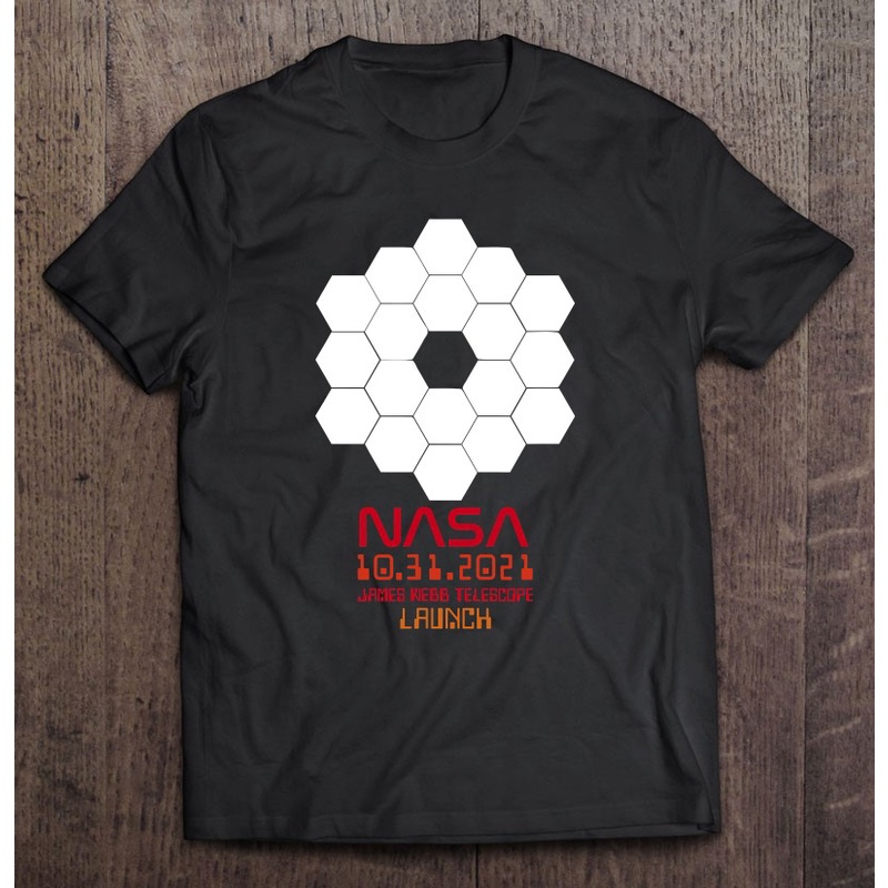 เสื้อยืด พิมพ์ลายกล้องโทรทรรศน์ Nasa James Webb Telescope Launch Oct 31 Ver2 2021