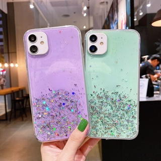 Shining Star เคท Huawei Nova 7i Nova7 Se Nova5T Soft Case Nova4e Nova3e Nova3i Nova9 Epoxy Silver Foil Phone Case Nova7i TPU Case