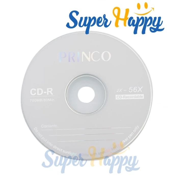 แผ่นซีดีPrinco💿 CD-R ความจุแผ่น 700 Mb / 80 นาที ยี่ห้อ PRINCO ของแท้(ราคาต่อ 1 แผ่น)