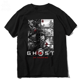 T-shirt เสื้อยืด พิมพ์ลาย GHOST OF STUSIMA GHOST ANIME DISTRO S-5XL