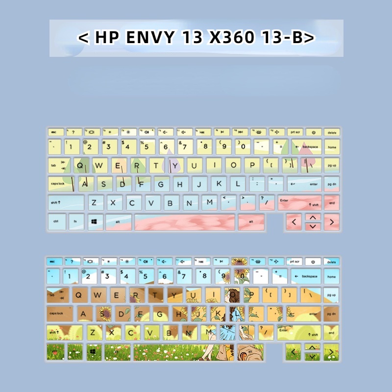 ฟิล์มซิลิโคนติดแป้นพิมพ์แล็ปท็อป ลายดอกไม้น่ารัก กันฝุ่น สําหรับ HP ENVY 13 13-ay 13-ba 13-bd ENVY X360 Spectre X360 13 นิ้ว