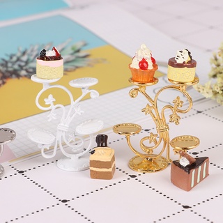 Kts ชั้นวางผลไม้จิ๋ว 1/12 และเค้กแสนอร่อย ของเล่นครัว Diy สําหรับบ้านตุ๊กตา