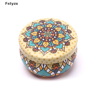 Fstyzx Retro Floral Tin Can Tea Storage Box Candy Gift Case  FY