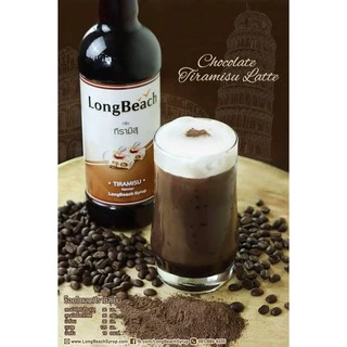 ลองบีชไซรัปทีรามิสุ (740 ml.) LongBeach Tiramisu Syrup น้ำเชื่อม/ น้ำหวาน/ น้ำผลไม้เข้มข้น