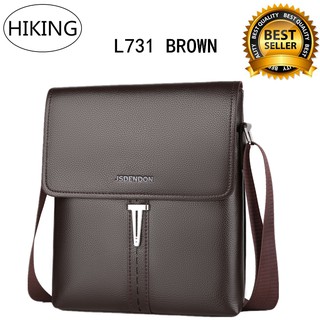 กระเป๋าสะพายไหล่ กระเป๋าเมสเซนเจอร์หนัง สำหรับผู้ชาย Messenger Bag PU Leather L731
