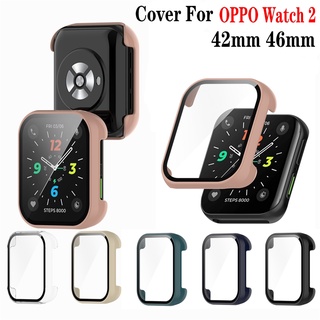 เคส PC กระจกกันรอยหน้าจอ สําหรับ OPPO Watch 2 42 มม. 46 มม.