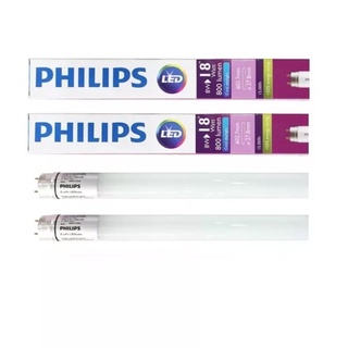 10หลอด หลอดไฟ LED Philips ecofit สั้น 8W ยาว 18W LEDtube 8W นีออน LED T8 8W ยาว 600mm