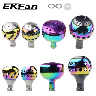 EKfan 1 PC สำหรับ daiwa Shimano อลูมิเนียมที่มีสีสันตกปลา Reel Handle Knob สำหรับ Spinning &amp; เหยื่อหล่อชิ้นส่วน