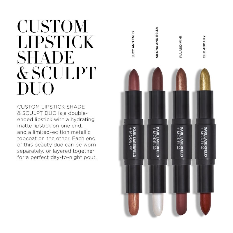 Karl Lagerfeld + ModelCo أحمر شفاه مزدوج Shade & Sculpt — صورة 5