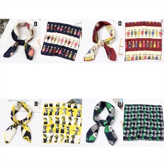 ถามสต็อกก่อนสั่ง ผ้าพันคอ ผ้าผูกผม Cartoon collection 50*50