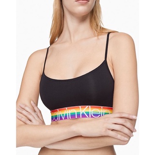 (พร้อมส่ง) Calvin Klein Modern Cotton Pride Unlined Bralette Black