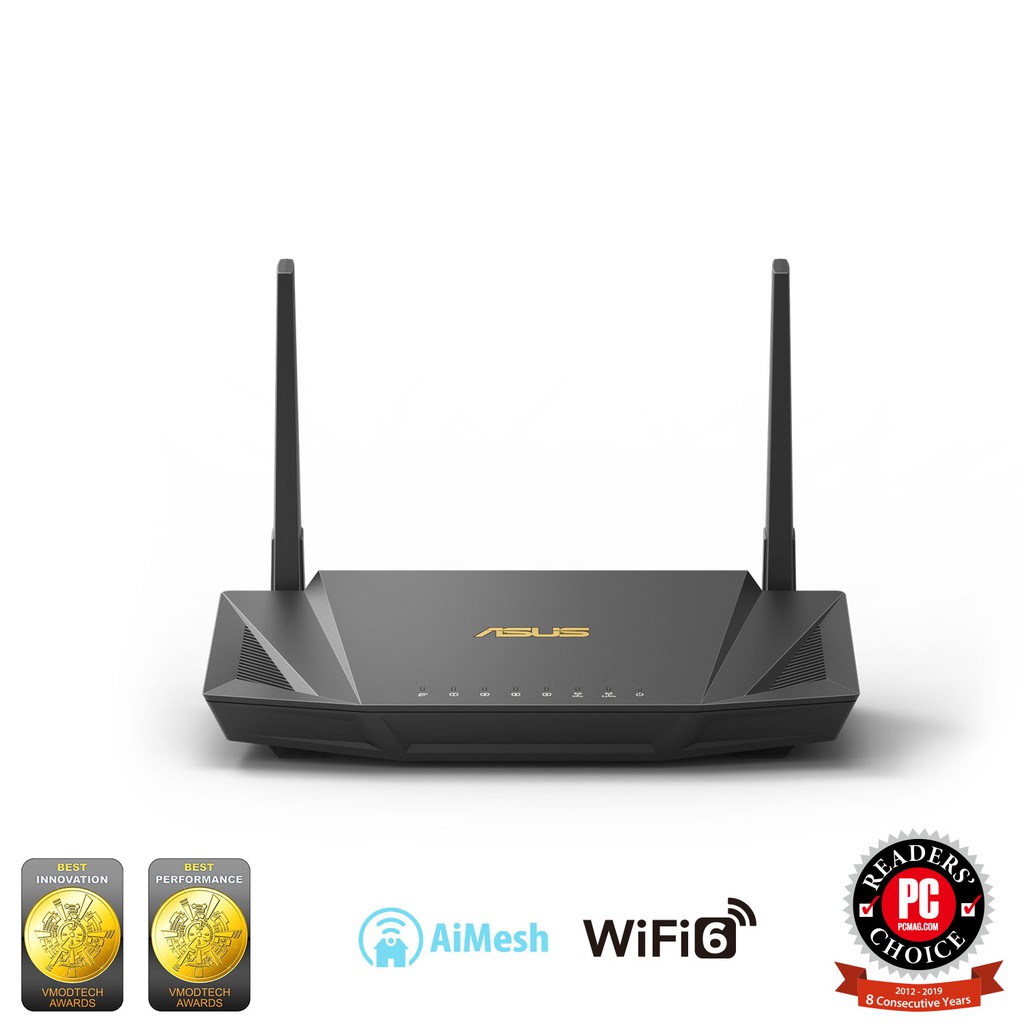 ASUS RT-AX56U AX1800 Dual Band WiFi 6 (802.11ax) Router supporting MU ...