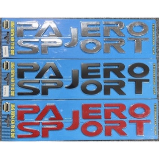 โลโก้3D PAJERO SPORT ตัวหนังสือสูง3.5CM สินค้าใทย มี4สี