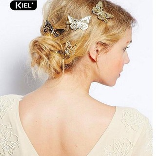 ※Hollow Golden Hair Clip Hairpin อุปกรณ์เสริมสำหรับเจ้าสาว