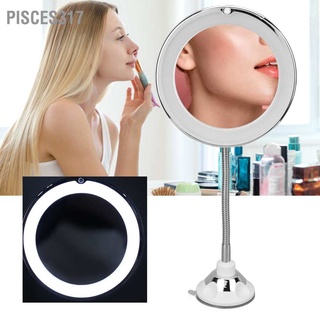 Pisces317 กระจกขยาย 10X ไฟ Led ปรับได้ สําหรับบ้าน ออฟฟิศ