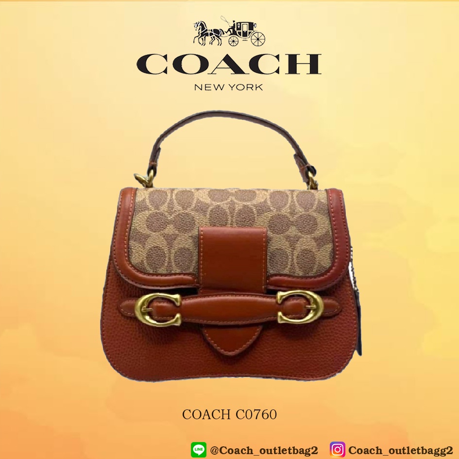 COACH C0760 กระเป๋าสะพายข้าง กระเป๋าสะพายกระเป๋าถือ