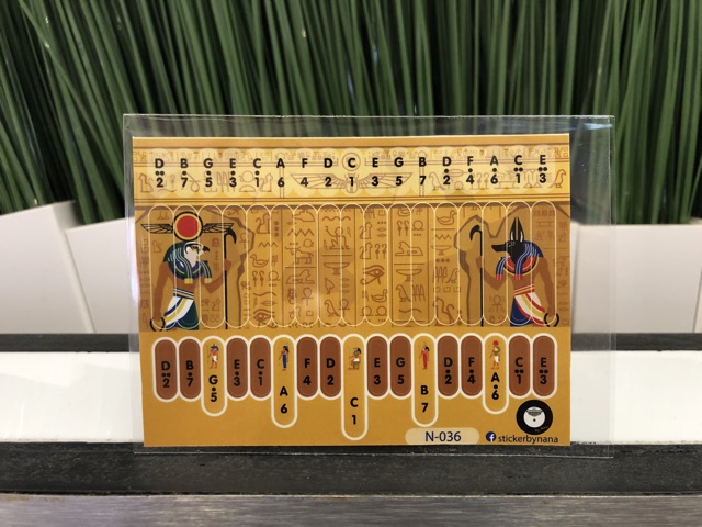 สติกเกอร์ติดคาลิมบา  17 คีย์ sticker kalimba set3มีให้เลือกหลายลาย