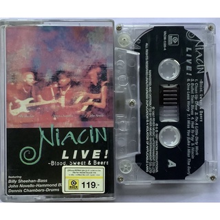 Cassette Tape เทปคาสเซ็ตเพลง Niacin feat. Billy Sheehan อัลบั้ม Live! Blood Sweat &amp; Beers แสดงสด ลิขสิทธิ์