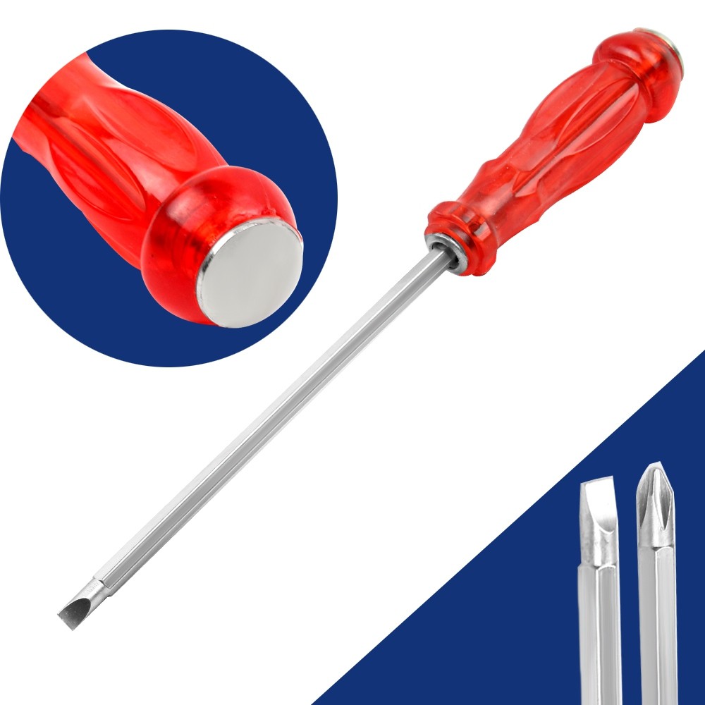 ไขควงสลับหัวได้2แบบ ตอกได้ (คละสี) รุ่น Screw-driver-hammer-handle-04a-Boss