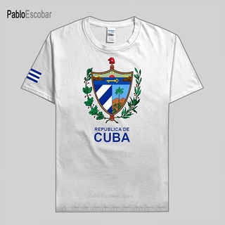 คอลูกเรือใหม่ เสื้อยืดลําลอง แขนสั้น คอกลม พิมพ์ลาย Cuba Cuban T Jerseys Nation Team เหมาะกับการเล่นกีฬา เข้ายิมS-5XL