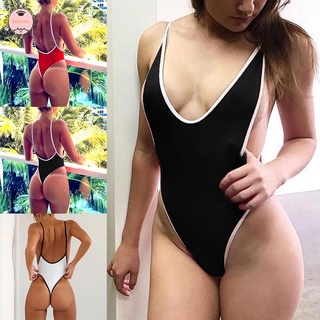 ชุดว่ายน้ําวันพีชผ้าแถบ Monokini เซ็กซี่ฤดูร้อนสําหรับผู้หญิง