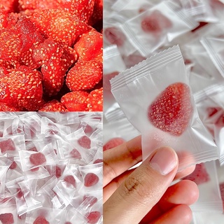 🍓สตรอเบอรี่เดี่ยวอบแห้งมินิ 1kg🍓 เปรี้ยวอมหวาน ทานง่าย แยกซองมินิมอล สะอาด พกพาง่าย