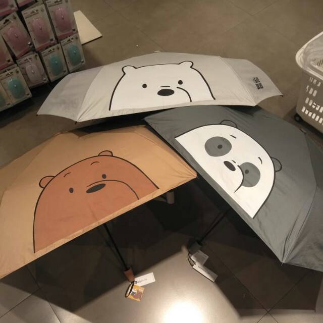 Miniso X WE BARE BEARS / ซีรีส์ดิสนีย์ Wbb FOLDING ร่ม / ร่มยูวีน่ารัก