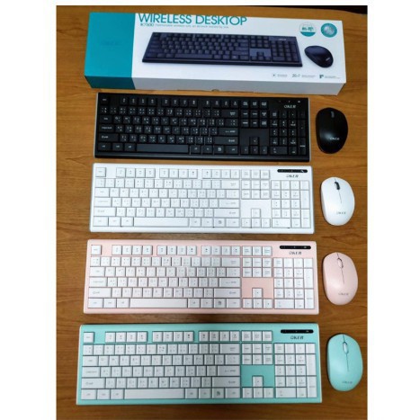 ⊙✘【COD】 แป้นพิมพ์w✿✙OKER ชุดคีบอร์ดเมาส์ไร้สาย Wireless keyboard mouse Combo set รุ่น K9300/ik7500