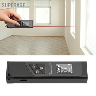 Superage ตลับเมตรเลเซอร์ดิจิทัล พร้อมไฟแบ็คไลท์ Lcd ความแม่นยําสูง 131 ฟุต M Ft In Switching Units Usb ชาร์จเร็ว