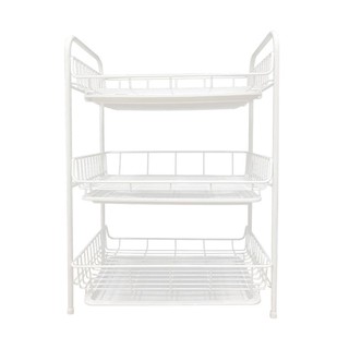 ชั้นวางของ และแก้ว 3 ชั้น+ถาด HC/EKONO 813  KITCHEN RACK PU COAT 3TIERS HC/EKONO 813