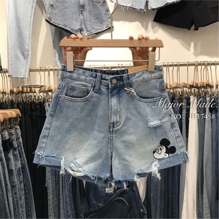 Majormade รอบ4！🔥  No.JH1745#（มีM，L，XL） -Korea denim highwaist jean CARDIGAN_NISTA​