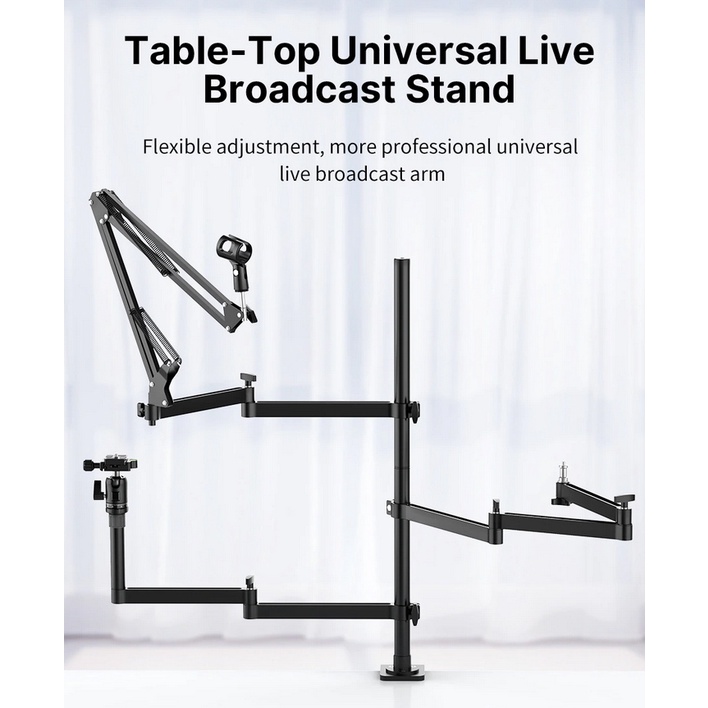 Ulanzi 3in1 top table holder Live Broadcast ขาหนีบโต๊ะ สำหรับติดกล้อง ไฟ LED ไมโครโฟน