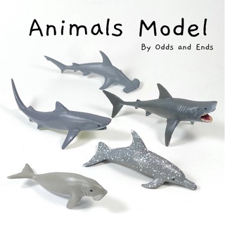 Animal Model mini figure โมเดลสัตว์ ตุ๊กตาสัตว์ขนาดเล็ก โลมา ฉลาม ปลาฉลามหัวค้อน พะยูน Dolphin Dugong Hummerhead Shark