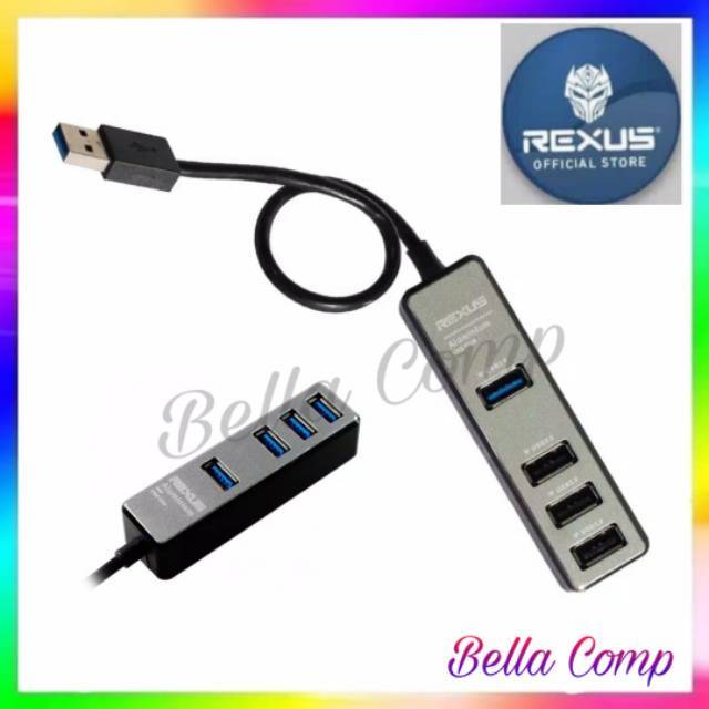 Usb HUB Rexus 4 พอร์ต RXH-329/Rexus USB HUB 329 4PORT/Rexus RXH-329 - USB HUB 4PORT