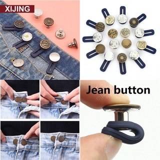 【COD Tangding】Waist-expanding Button Expansion Jeans Telescopic Button Detachable Adjustable Universal