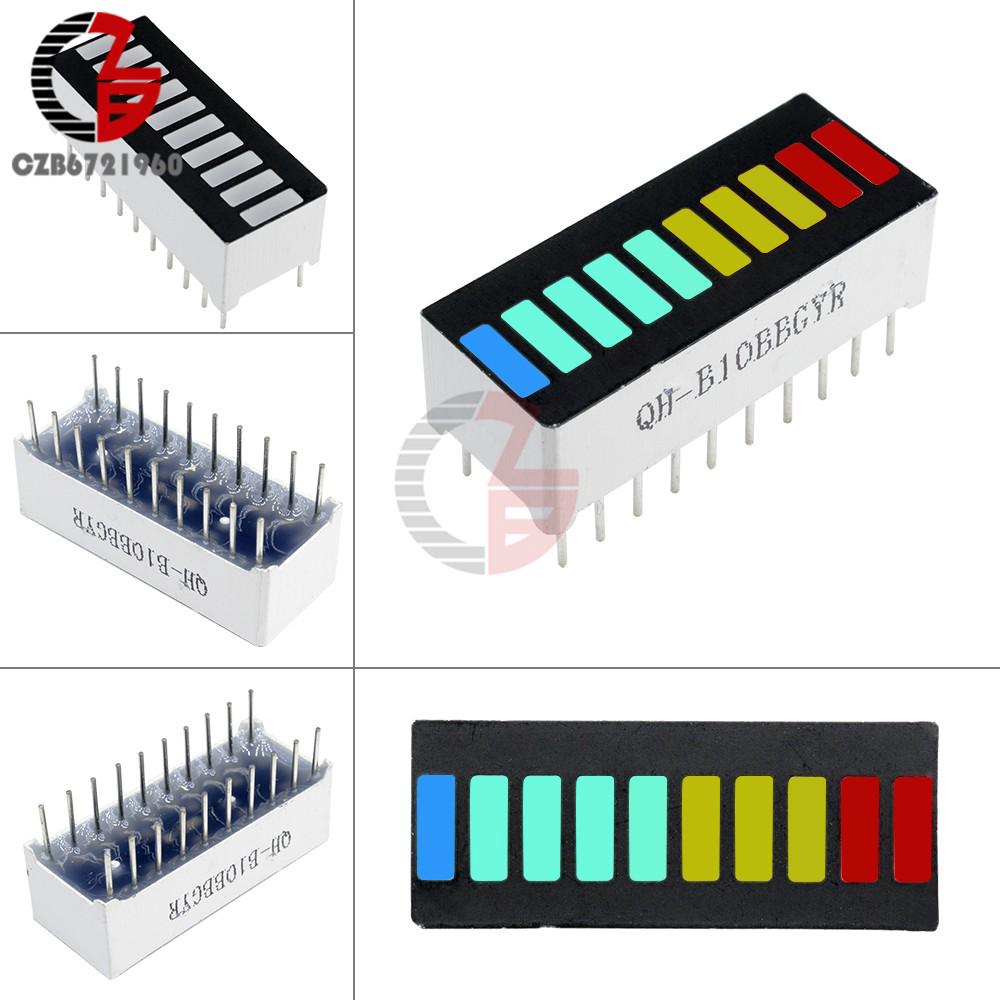 แผงโมดูลจอแสดงผล led 10 segment bar graph ultra bright 2 ชิ้น