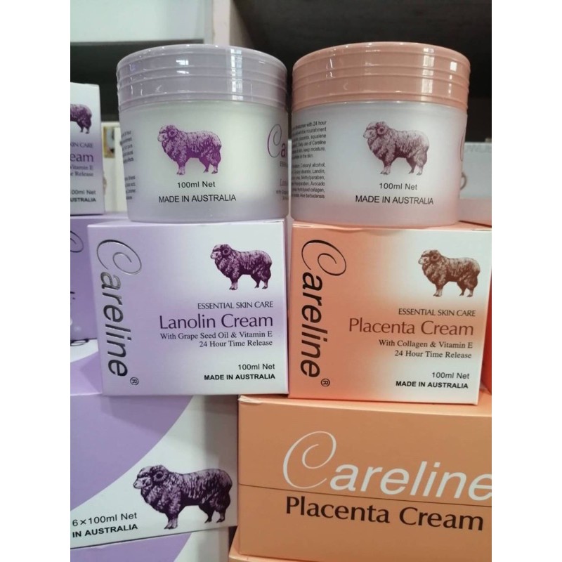 ของแท้100% ) Careline ครีมรกแกะ Lanolin &amp; Placenta Cream ขนาด 100 ML นำเข้าจากออสเตรเลีย