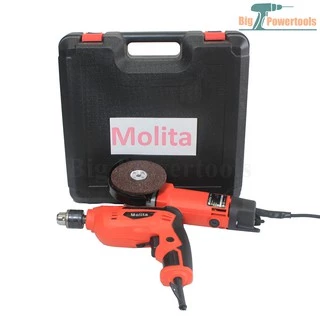 (แพ็คคู่) MOLITA เครื่องเจียร์ 954 หินเจียร์ ลูกหมู 4 นิ้ว 1050W + สว่านไฟฟ้า 3 หุน 700W แถมฟรี!! ดอกสว่าน ดอกเจียร ใบต