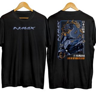 เสื้อยืด พิมพ์ลายมังกร Nmax Racing Combed 30s Screen DTF Image Front Rear สําหรับผู้ชาย และผู้หญิง