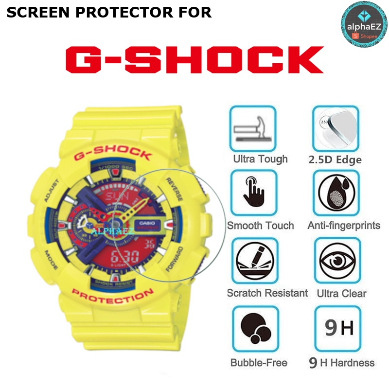 Casio G-Shock GA-110A-9A HYPER COLOR Series 9H กระจกกันรอยหน้าจอนาฬิกา GA-110 ฝาครอบกระจกนิรภัย ป้องกันรอยขีดข่วน
