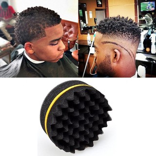 CST_Salon Barber Wave Double Sided Hair Brush Sponge for Dreads Coil Locs Curl Twist