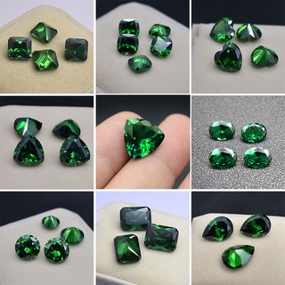 Stone of Life 3A Colombia Emerald Corundum Spinel เครื่องประดับโมเสค อัญมณีสีเขียว AAA 5-7 มม.