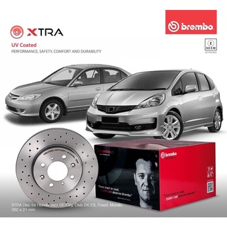 จานเบรคBrembo xtra Honda jazz city freed 2009-2021 ราคาต่อคู่