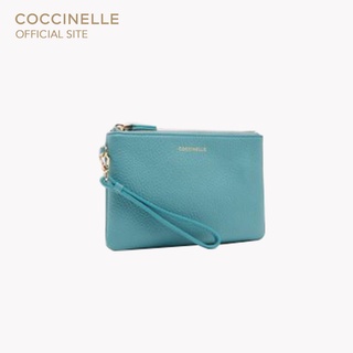 COCCINELLE NEW BEST SOFT Wristlet 19A007 AQUA กระเป๋าคล้องมือผู้หญิง