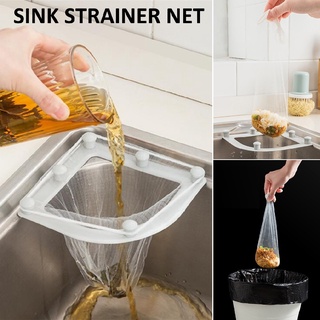 Kitchen Sink Strainer Net Mesh Hanging Bag Sink Corner Strainer Leftovers Filter