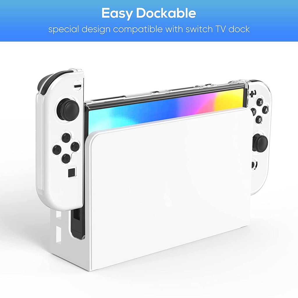 มาใหม่!! เคสใส และเคสใสกากเพชร Nintendo Switch OLED ขาตั้งได้และใส่ dock ได้