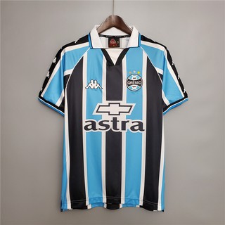 เสื้อกีฬาแขนสั้น ลายทีมชาติฟุตบอล Gremio 2000 ชุดเหย้า สไตล์เรโทร