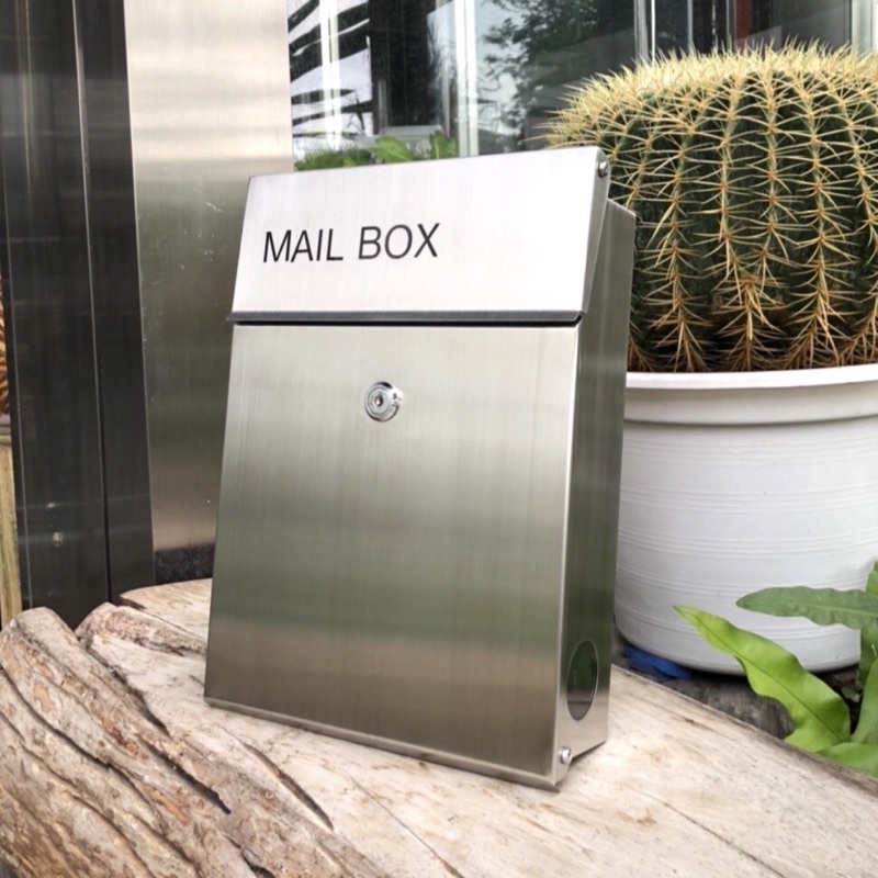 ตู้จดหมายสแตนเลส mail box แบบที่5 เกรด304 ตู้ไปรษณีย์ Mailbox สินค้า ...