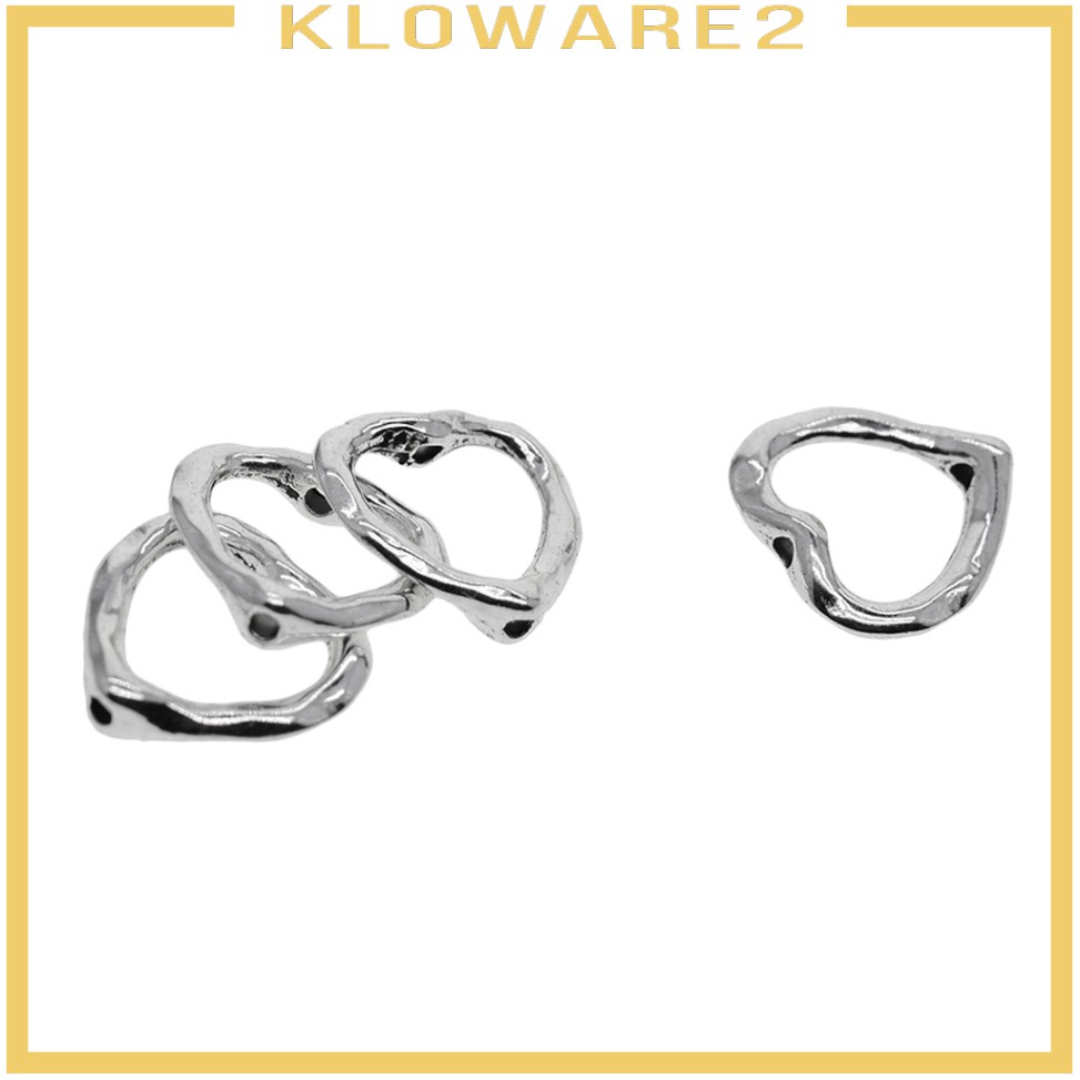 [KLOWARE2] จี้ลูกปัด รูปหัวใจ สไตล์ทิเบต สําหรับทําเครื่องประดับ DIY 100 ชิ้น