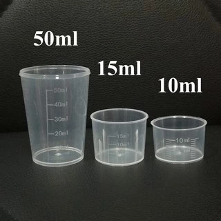 พร้อมส่ง!10/15/50/100 ml ถ้วยตวง ขนม ใส่ยาโรงพยาบาล ชิม ยาคลีนิค ใช้เอนกประสงค์ เป็นพลาสติก ใส่ยาเม็ดชั่งสาร